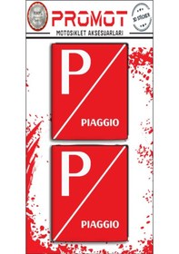 Resim Piaggio Uyumlu 3d Damla Logo Sticker 7 