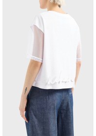 Resim Armani Exchange Bayan T Shirt Xw000541 Af10359 U0002 Beyaz Beyaz 
