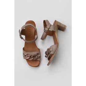 Resim Bueno Shoes Gri Deri Kadın Topuklu Sandalet 01WU11101 01WU11101 