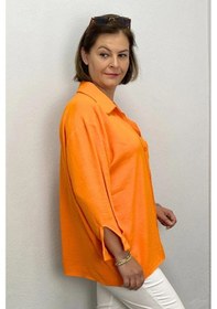 Resim Mia Butik Kadın Turuncu Ayrobin Gömlek Turuncu 