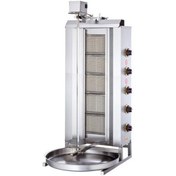 Resim eurofaz Işıkgaz Silverinox Lpg Tüplü 5 Radyanlı Üstten Motorlu Döner Ocağı 