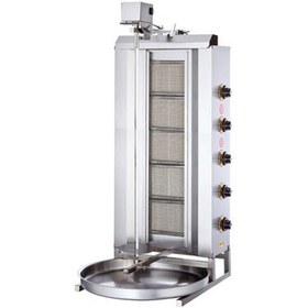 Resim eurofaz Işıkgaz Silverinox Lpg Tüplü 5 Radyanlı Üstten Motorlu Döner Ocağı 