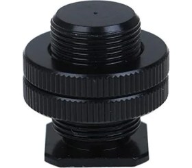 Resim Ayex Flaş Kızağı ve 1/4 Inç, Monopod Vb. Için 5/8 Inç Mikrofon Adaptörü 