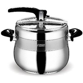 Resim FMS 6 Litre Güveç Düdüklü Tencere Siyah Kırmızı 