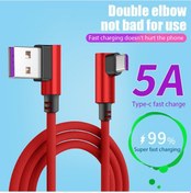 Resim 5a Usb Mikro Kablo 90 Derece Dirsek Veri Kablosu Şarj Kablosu Cep Telefonu İçin Naylon Usb C Tipi C Hızlı Şarj Mikro Usb Kablosu 