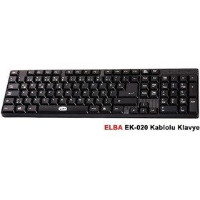 Resim Elba EK-020 USB Siyah Türkçe Standart F Klavye 