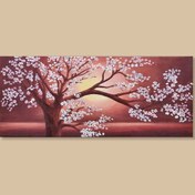 Resim Q-Art Dekoratif Sunset Kanvas Tablo - 50x120 cm 