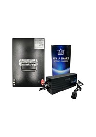 Resim Ortec 48v 15ah 14 Ah Uyumlu Lityum Lifepo4 Elektrikli Motosiklet Aküsü - Ortec 48v 5a Lityum Şarj Cihazı Seti 