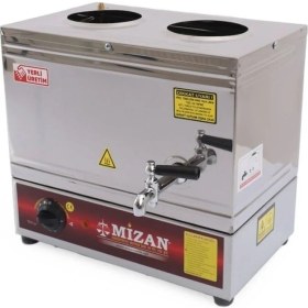 Resim Mizan Çay Semaveri Çay Kazanı 19LT Elektrikli 2 Hazneli (Demlik Dahil Değildir) 