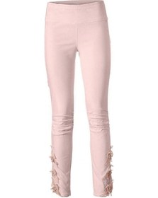 Resim BULALGİY Kadın Gül Kurusu Skinny Dantel Pantolon - BGA136871 