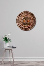 Resim Dark Flamingo El Yapımı Üç Boyutlu Ahşap Afrika Güneş Maskesi Duvar Süsü 50 x 51 