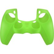 Resim Sony Playstation 5 Konsolu İçin Data Frog Koruyucu Kılıf Düz Renk Kaymaz Silikon Kapak - Yeşil 