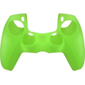 Resim Sony Playstation 5 Konsolu İçin Data Frog Koruyucu Kılıf Düz Renk Kaymaz Silikon Kapak - Yeşil 