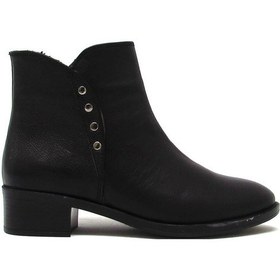 Resim Castle Black Cb19671 Siyah Kadın Tümyüz Fermuarlı Bot Siyah 