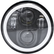 Resim Harley Sportster Iron 883 İçin Beyaz Halo Drl'li 5.75 Led Far 