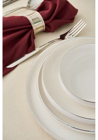 Resim Karaca Stream Bone Saturn 53 Parça 12 Kişilik Yemek Takımı Platin 