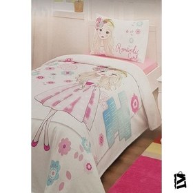 Resim Özdilek Romantic Girl Pembe Tek Kişilik Pike Takımı 