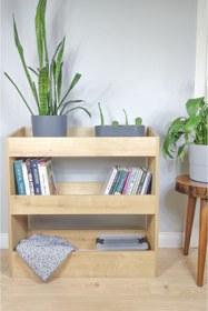 Resim CARNİELLA Floransa Bebek - Çocuk Odası Çok Amaçlı Bölmeli Oyuncak Dolap, Kitaplık, Mutfak Dolabı 