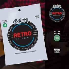 Resim Martin & Co Retro MM10 Nickel Alloy Extra Lt 10-47 Akustik Gitar Teli 