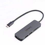 Resim Omars 5 Port Type-C 4K HDMI Video Transferi 5 Gbps USB 3.1 SD/TF Kart Uyumlu Hub Çoklayıcı Adaptör 