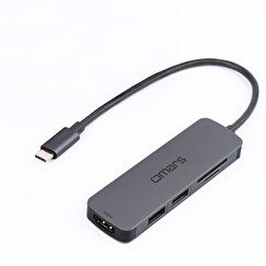 Resim Omars 5 Port Type-C 4K HDMI Video Transferi 5 Gbps USB 3.1 SD/TF Kart Uyumlu Hub Çoklayıcı Adaptör 