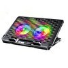 Resim Juo Odin RGB Işıklı Gaming 2200RPM Çift Fan LED Display Laptop Notebook Soğutucu Stant 
