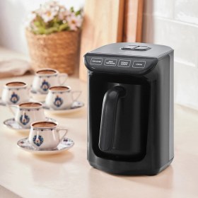 Resim Emsan Hatır Köz Türk Kahve Makinesi Shiny Black 5 Fincan Kapasiteli 