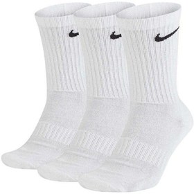 Resim Nike Everyday Cush 3Lü Beyaz Antrenman Çorap Sx7664-100 