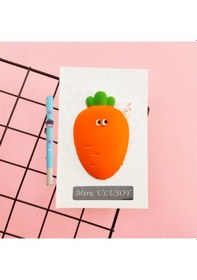 Resim Kişiye Özel Sevimli Havuç Squishy Defter Kokulu Kalem Jel Kalem 