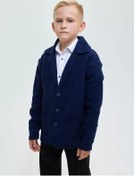 Resim Akru Düğmeli Okul Hırkası 241793503 Mavi 