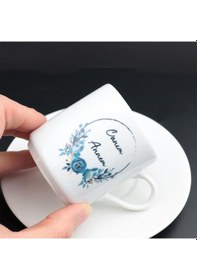 Resim Kutusunda Canım Annem Yazılı 6'Lı Kahve Fincan Seti 