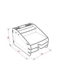 Resim Design Otto Fx Medium Modest 6 Renk Evrak Rafı Masaüstü Organizer Siyah 