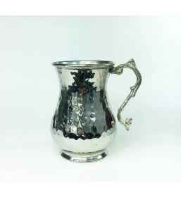 Resim Shark Anadolu El Dövmesi Beyaz Bakır Maşrapa 