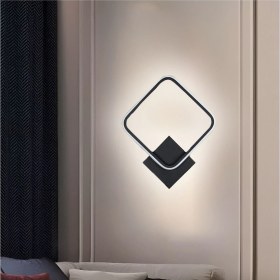 Resim Kira Aplik Siyah Renk Gün Işığı Ledli Banyo - Mutfak - Salon LED Duvar Aplik 