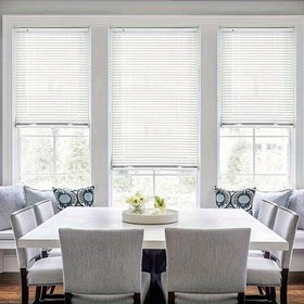 Resim Geliştirilmiş UV Engelleme Pencere Perdeleri - Dikey Lamelli Ağır Alüminyum Alaşımlı Panjurlar, Işık Filtreleme ve Mahremiyet Kontrolü, Oturma Odası, Ofis, Yemek Alanları İçin - Modern Ev ve Ticari Mekanlar için Şık Metalik Kaplama 