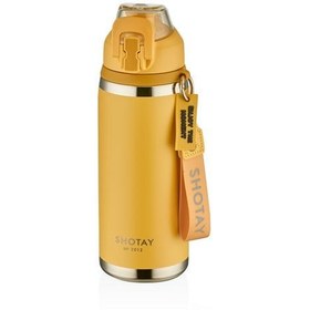 Resim Shotay ST-8160 750ml Pipetli Sarı Çelik Matara 