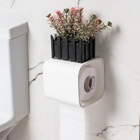 Resim Porsima Yapışkanlı Banyo Tuvalet Kağıtlığı Wc Peçetelik Kağıtlık Tutucu Tuvalet Kağıt Organizeri (Beyaz) 