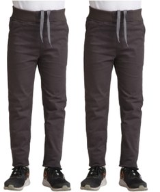 Resim Nacar Unisex Çocuk Rahat Kalıp Ribana Bel Canvas Keten Okul Pantolonu 2 Adet 