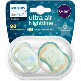 Resim Nessiworld Philips Avent Ultra Air Gece Emzik 0-6 Ay Erkek 