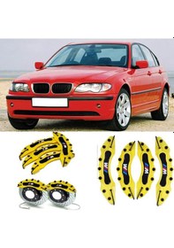 Resim Bmw E46 M Logolu Sarı 17-18-19-20 Janta Uyumlu 4.lü Kaliper Kapagı 