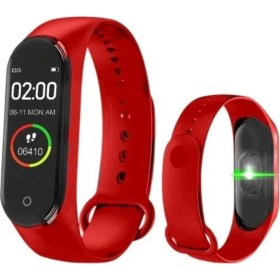 Resim Pazariz M4 Band Akıllı Saat Özellikli Akıllı Bileklik M4BAND Kırmızı 