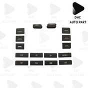 Resim Volkswagen için Radyo CD 16 Parça Tuş Düğme Kapak Tamir Takımı RCD 300 DNC Auto Part
