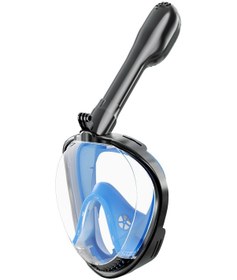 Resim Soulader Tam Kuru Kavisli Ayna Şnorkel Maskesi, Yüksek Çözünürlüklü Panoramik Görüş, Evrensel Yüz Tipi, Anti-alerjik, Su Geçirmez, Rahat Dalış Maskesi, Mesh Taşıma Çantası Siyah 