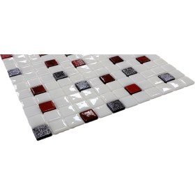 Resim MozaiKristaL Mutfak Tezgah Arası ve Tüm Yaşam Alanları İçin Cam Mozaik. Taş Ölçüleri: 25X25X5 Mm. File Ölçüsü: 31.5X31.5 cm. ( 1 Kutu = 1 m2 Fiyatıdır ) 