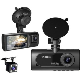 Resim Hakopro 1080P Ön ve Arka Kameralı 2.0" IPS Hd Ekran, Wifi ve G Sensörlü Akıllı Araç Kamerası CMR100 