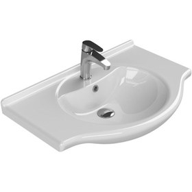 Resim Cerastyle Turkuaz Nil Etajerli Lavabo 75 CM 