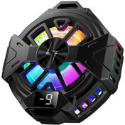 Resim Microcase P60 USB'den Uyumlu Manyetik Arka-Klipsli Dijital Göstergeli RGB Işıklı Cep Telefonu Soğutucu-AL4407 