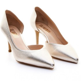 Resim Valmenti Kadın Hakiki Deri Sarı Stiletto VLM108 - 37 