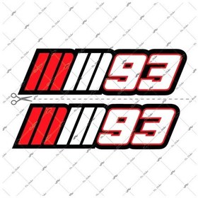 Resim Bay Etiket Rfhlm53 Reflektif Marquez Mm93 Sticker 2'Li Set 