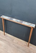 Resim bluecape Bavyera 102x12 Cm Doğal Ağaç Çerçeveli Antik Limra Taşlı Dresuar 